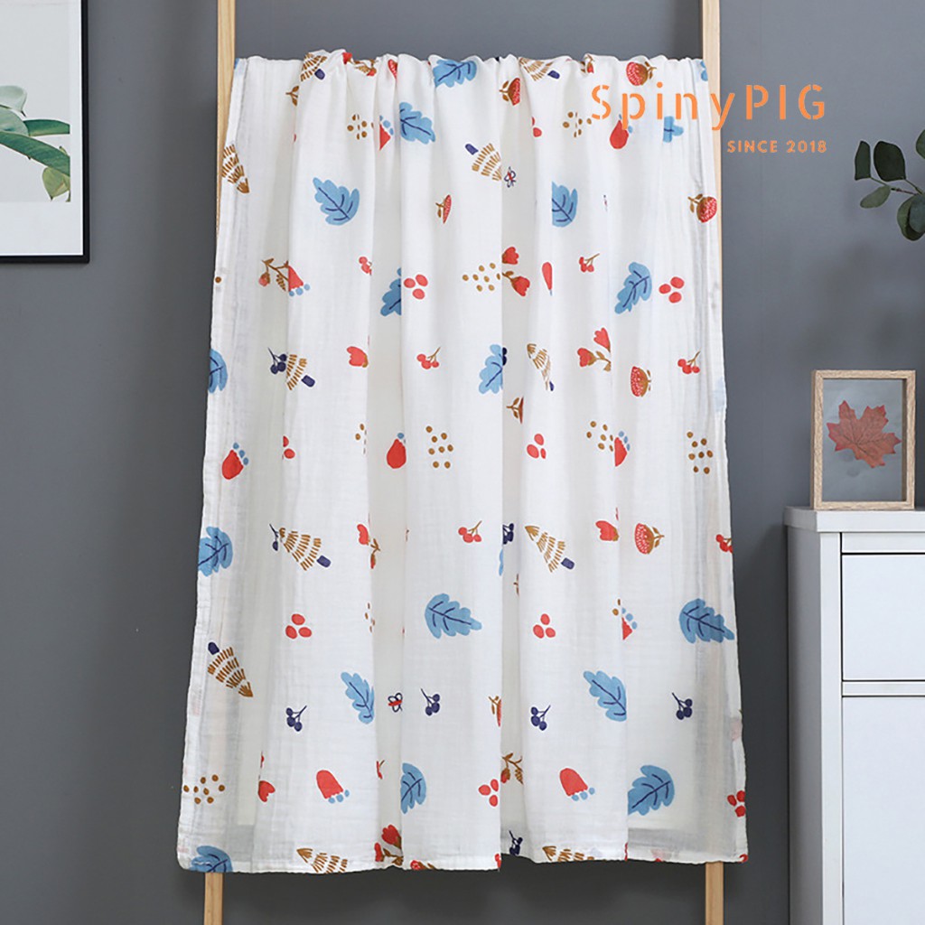 Khăn quấn sơ sinh 100% cotton đa năng mềm mại nhiều hoạ tiết đáng yêu