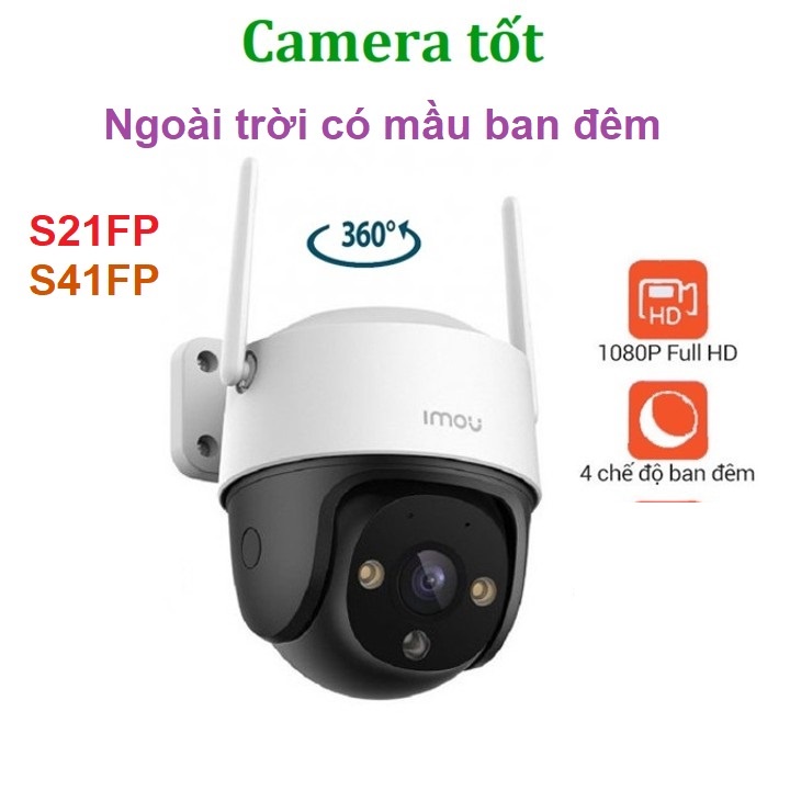 Camera IP Wifi ngoài trời IMOU S21FP 2MB 1080P, S41FP 4MB 2K Màu Đêm, xoay 360 - Chính hãng