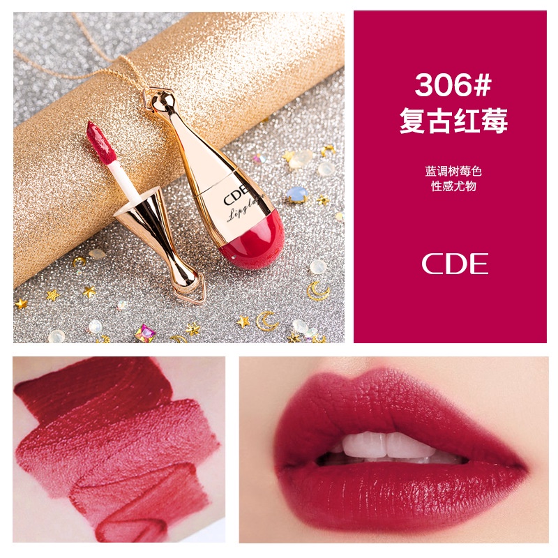 Son CDE Lip Glaze hình gậy bóng chày chất nhung lì hàng nội địa Trung