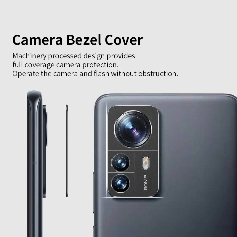 Ốp Điện Thoại Chống Trầy Xước Có Vòng Kim Loại Bảo Vệ Ống Kính Máy Ảnh Cho Xiaomi 12 12T 12S 12X Pro