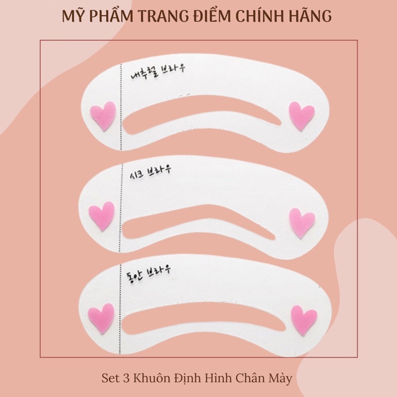 Khuôn Định Hình Chân Mày Mini Brow Class (Set 3 Khuôn)