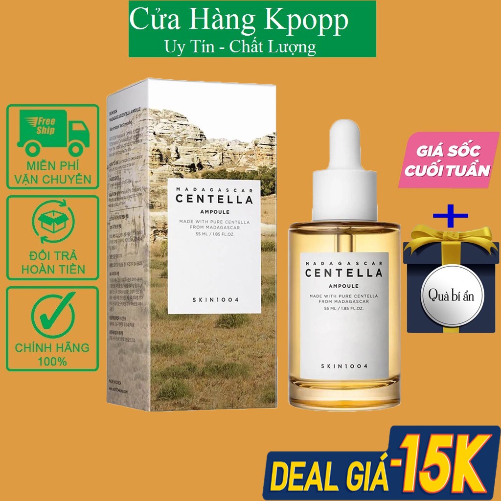 Tinh Chất Serum rau má Skin1004 - Phục hồi Da Se khít lỗ chân lông hiệu quả Madagascar Centella Asiatica Ampoule 100ml