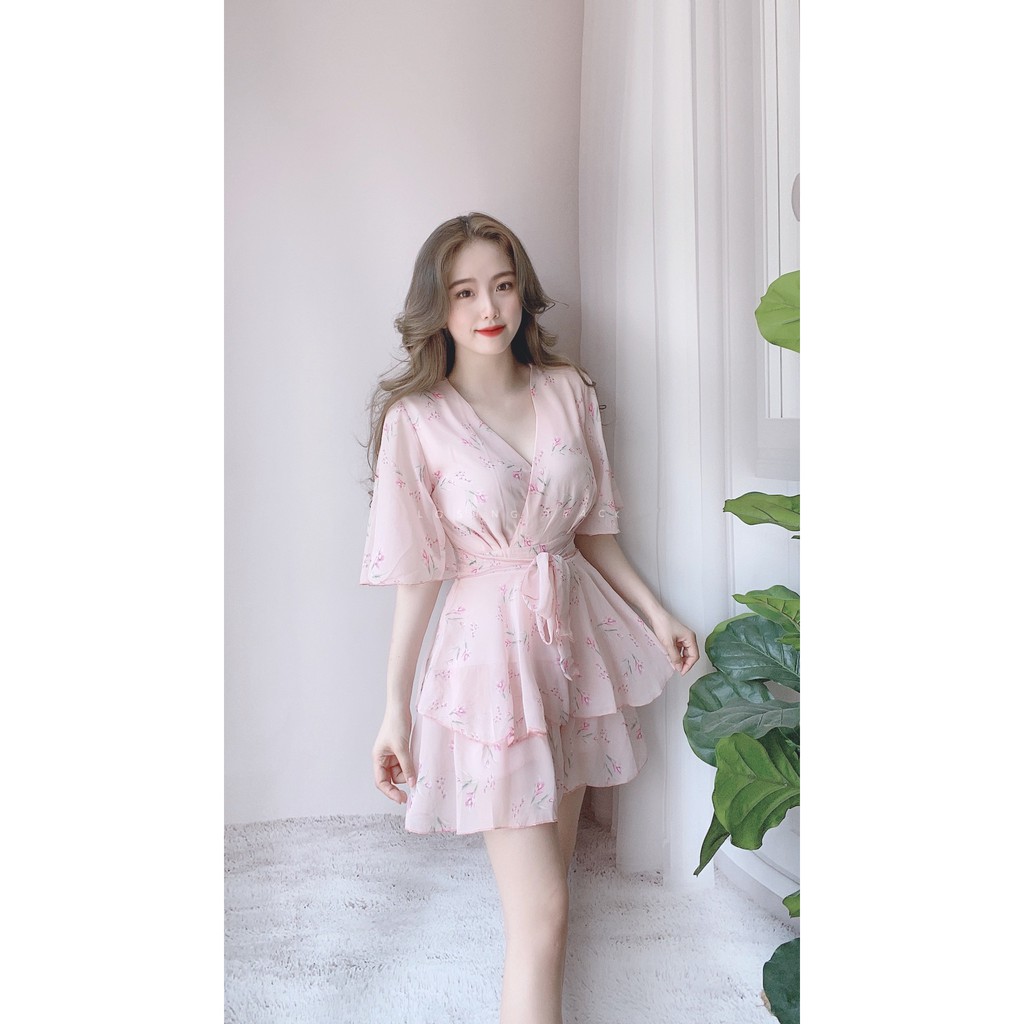 Jumpsuit họa tiết hoa nhí tay cánh tiên JULIE DRESS 1486