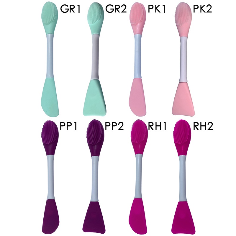 [Hàng mới về] Cọ đắp mặt nạ hai đầu bằng silicon chăm sóc da tiện dụng