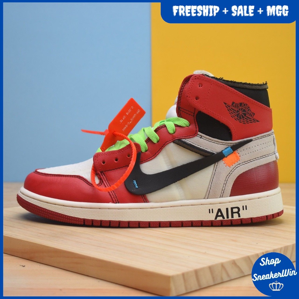 (FULL BOX+SALE) Giày thể thao Air Jordan 1 Retro High Off-White Chicago cổ cao siêu đẹp dành cho nam nữ