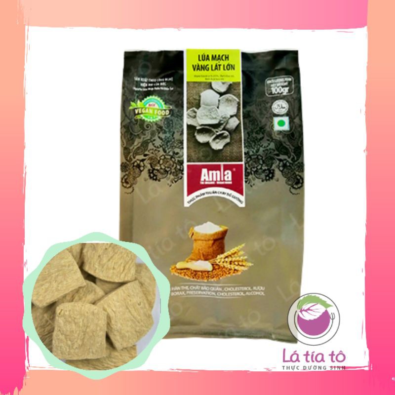 LÚA MẠCH KHÔ LÁT LỚN CAO CẤP 100GR SƯỜN CHAY- LÁ TÍA TÔ
