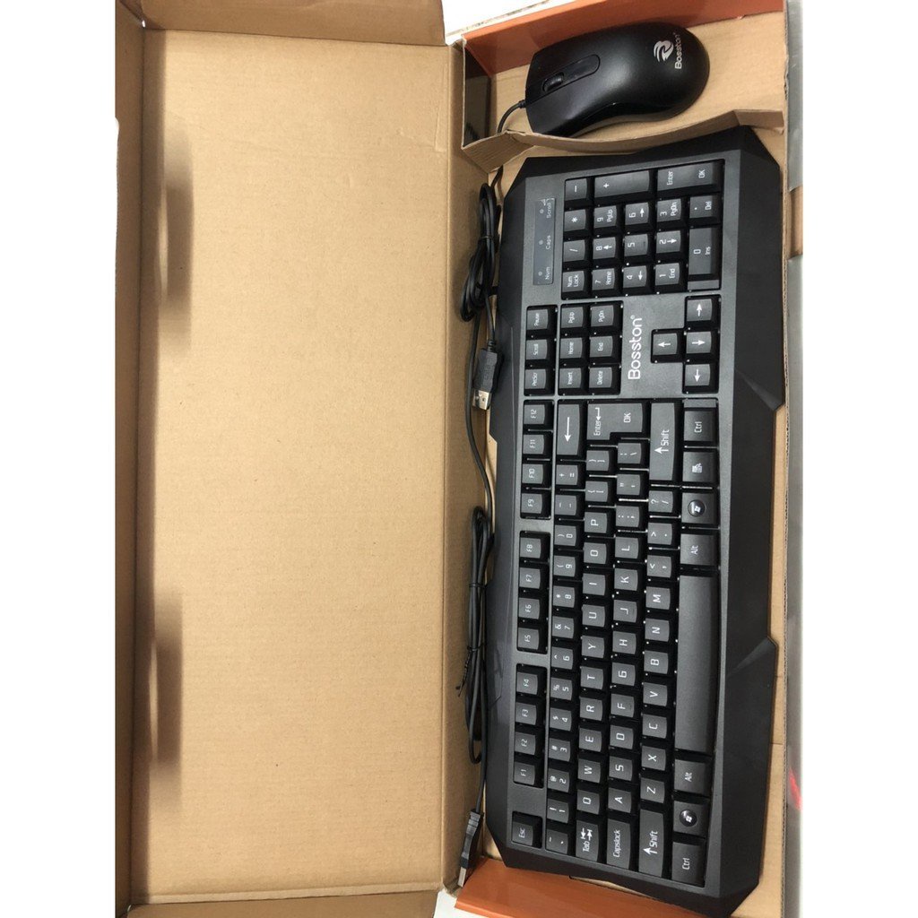 Bộ Phím Chuột Máy Tính Laptop Văn Phòng Có Dây Bosston S6600, Combo Bàn Phím Và Chuột Gaming