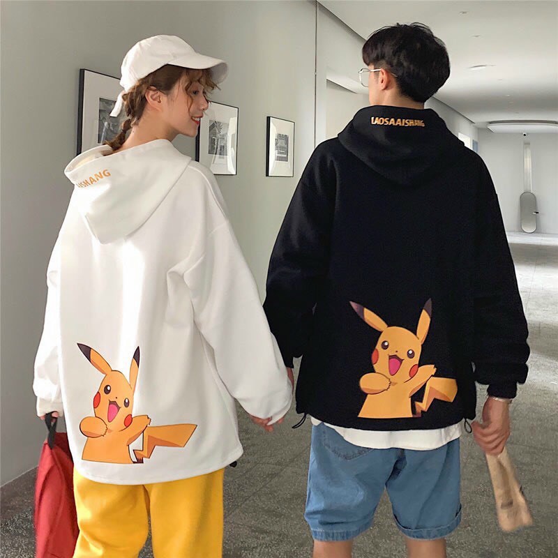 Áo khoác, áo hoodie unisex nam nữ nỉ ngoại form rộng pikachu siêu chất năng động thời trang học đường | BigBuy360 - bigbuy360.vn