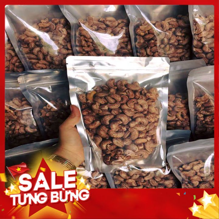 Hạt điều nguyên vị túi zíp loại a cồ  500g, hương vị thơm ngon không hôi dầu