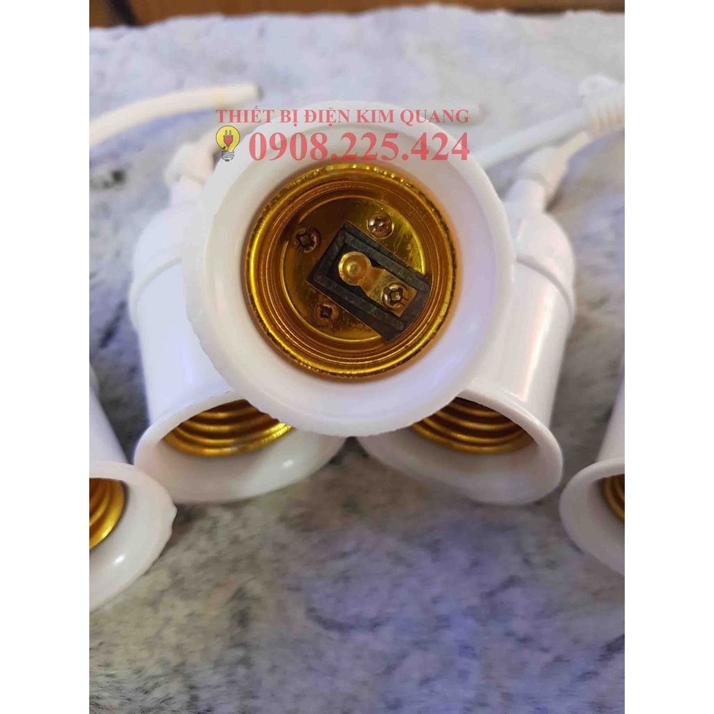 Đui treo kín nước ngoài trời E27/ Đui xoáy treo bóng đèn chống vở dây đồng SOFA 100W TRẮNG/ĐEN