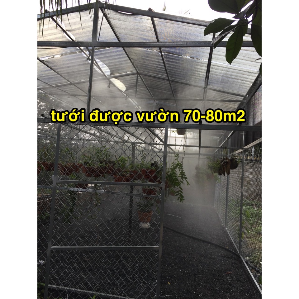 Bơm phun sương công suất cao tưới lan cây cảnh vườn ra khỏe chạy được 50 hoặc 60 béc phun tặng kèm lọc - MHL