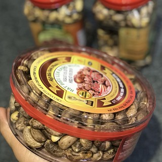 Hạt điều lụa rang muối Bình Phước Đức Tài loại A hộp tròn 500g