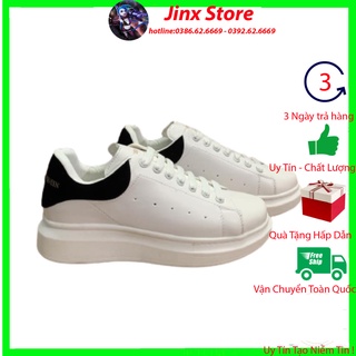 Giày mcq,giày mcqueen gót nhung đen dây lụa sneaker full bill box phụ kiện mammoth