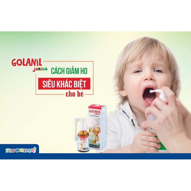 Golanil Junior Spray Orale - Giúp giảm ho giảm đau rát họng, khản giọng thông họng tức thì cho bé (Lọ 30ml)