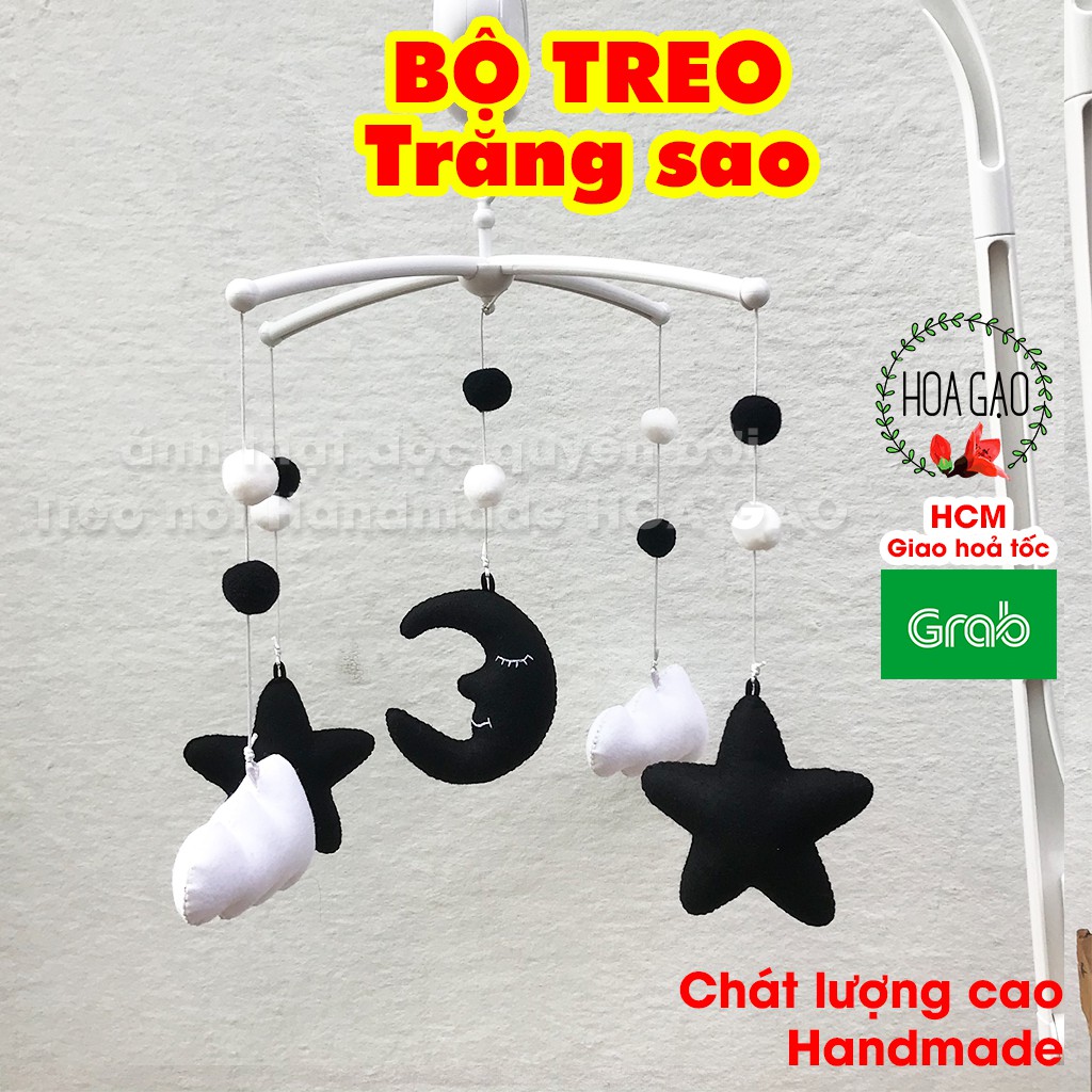 Đồ chơi sơ sinh, treo nôi kích thích thị giác HOA GẠO GNTS5 handmade cao cấp