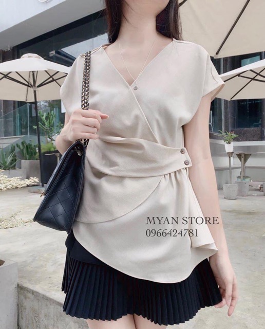 ÁO SƠ MI NỮ THIẾT KẾ PEPLUM CỰC SANG CHẢNH A66