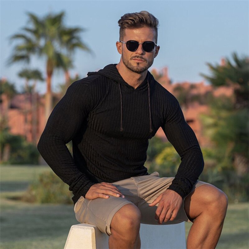 Áo Nỉ Nam Dài Tay Có Mũ Thời Trang Hàn