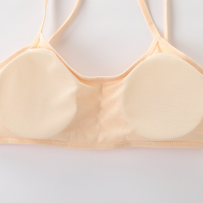 Áo Ngực Thể Thao Cotton Một Kích Thước Màu Trơn Co Giãn Dành Cho Nữ Tuổi Teen 8-16Y