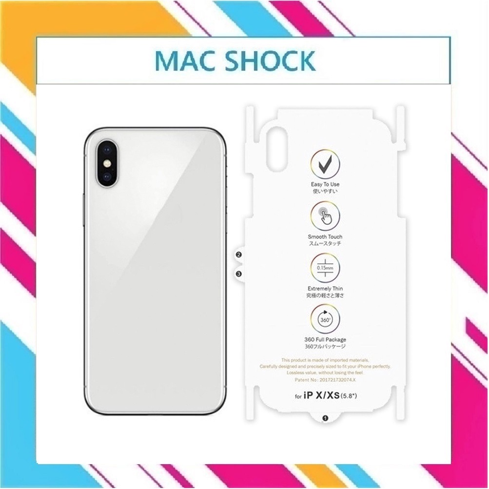 Miếng Dán PPF Mặt Sau chống vân tay và trong suốt cho điện thoại IPhone - Mac Shock