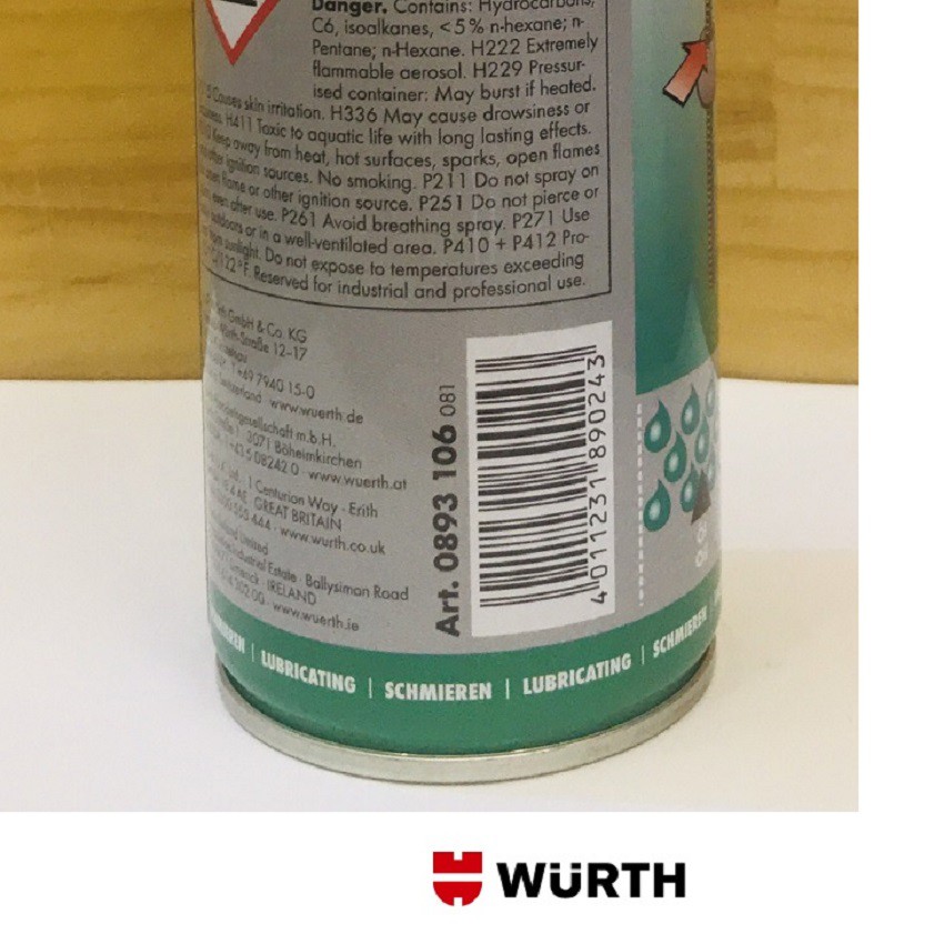 Mỡ Bò Nước Bôi Trơn Chịu Nhiệt Wurth HHS 2000 (500ml) 0893106. bôi trơn, chịu được rung động, chịu nhiệt GOODYSHOP