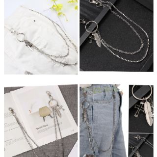 set chân váy ulzzang chain chocker belt chain0