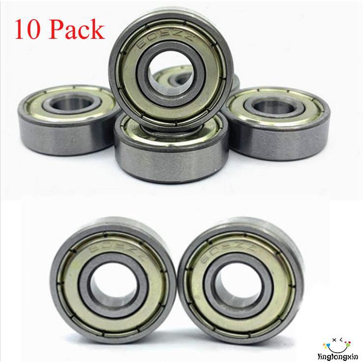 Bộ 10 vòng bi trượt 608-ZZ 8x22x7 kim loại bảo vệ kép