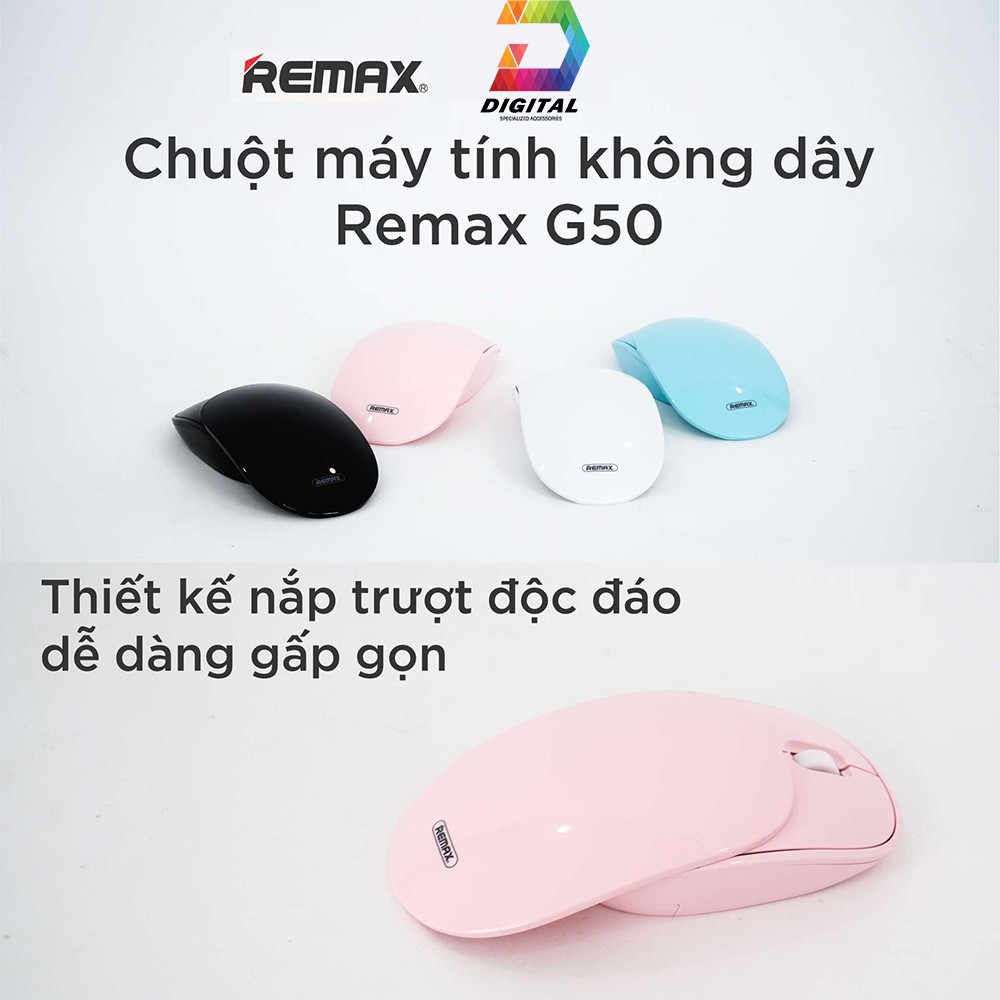 Chuột Máy Tính Không Dây Remax G50 Chính Hãng Bảo Hành 12 Tháng