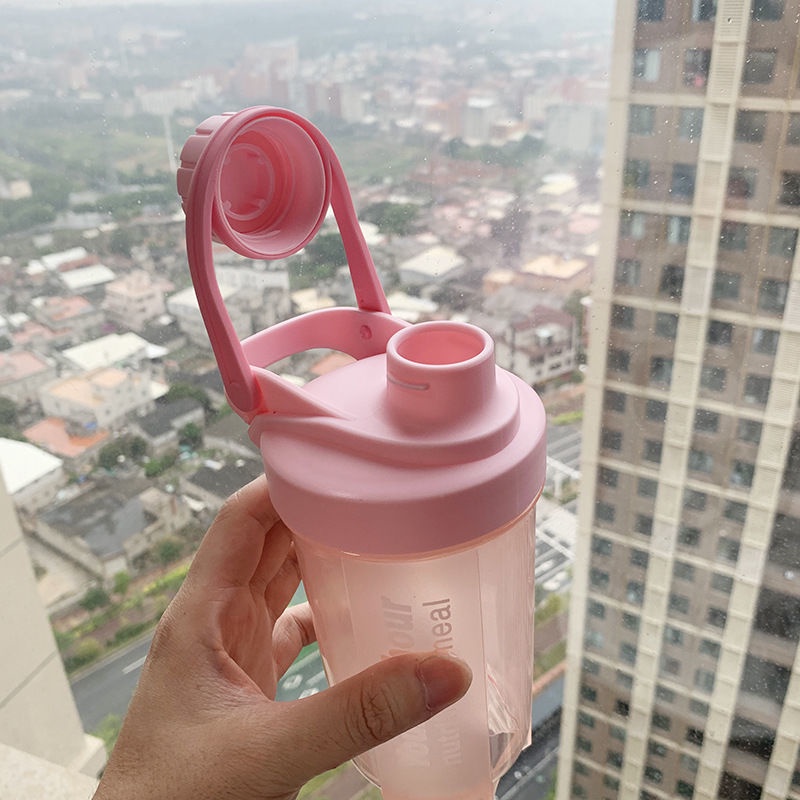 Bình Lắc Protein Màu Đen Không Chứa Bpa Nhỏ Gọn Tiện Dụng Cho Người Tập Gym / Thể Thao