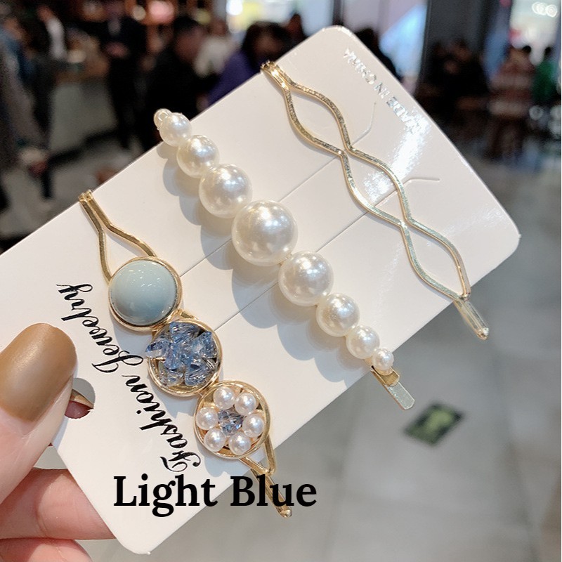 Kẹp Tóc B538 Đính Ngọc Trai Phong Cách Hàn Quốc