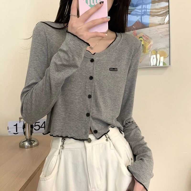 Áo Thun Lửng Tay Dài Phong Cách Hàn Quốc Thời Trang Cho Áo phông Nữ NZ-TX-342