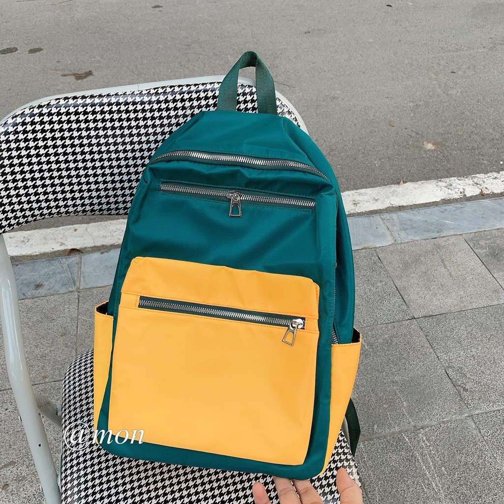190719 Balo vải dù chống nước nhẹ - balo size 40x29 vải dù - balo đi học thời trang ulzzang nữ