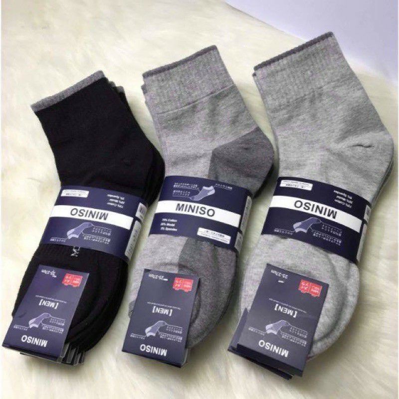 Tất miniso cổ trung dày dặn ấm áp cho nam