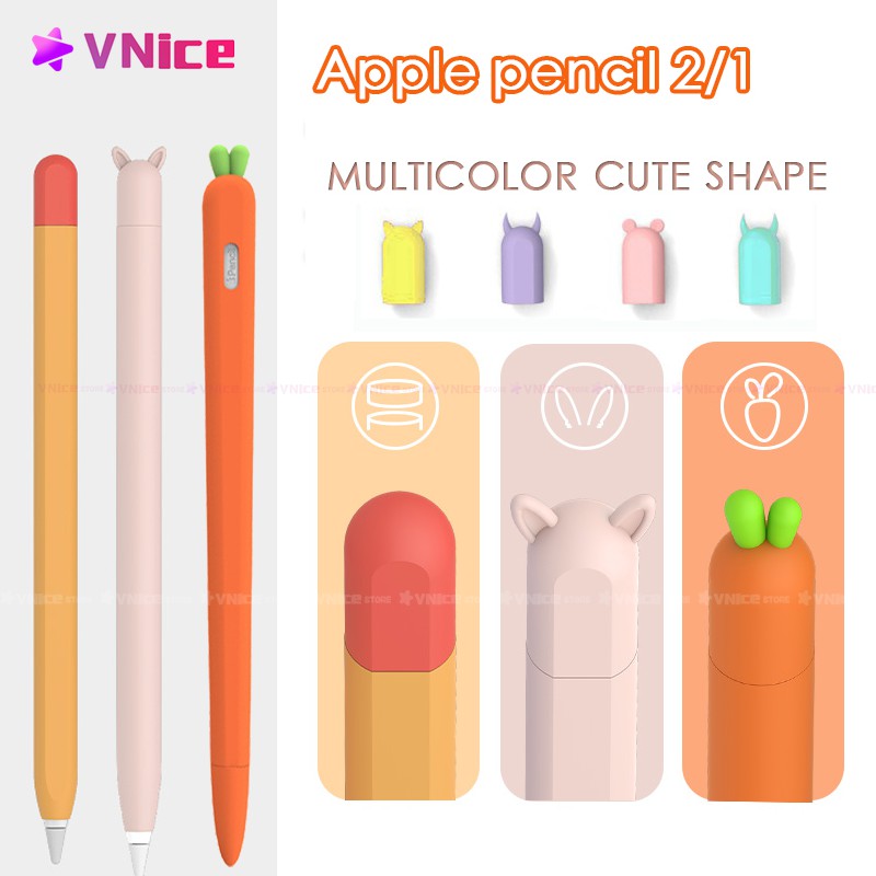 Vỏ bọc silicon bảo vệ bút cảm ứng Apple Pencil 1 và Pencil 2 case - Macos loại 1