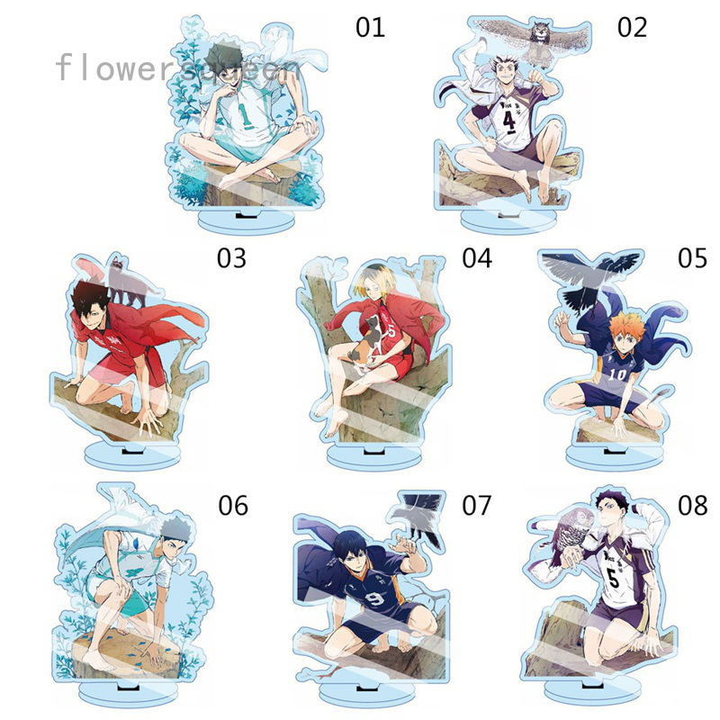 Flowersqueen Giá Đỡ Mô Hình Acrylic Thiết Kế Nhân Vật Anime Haikyuu