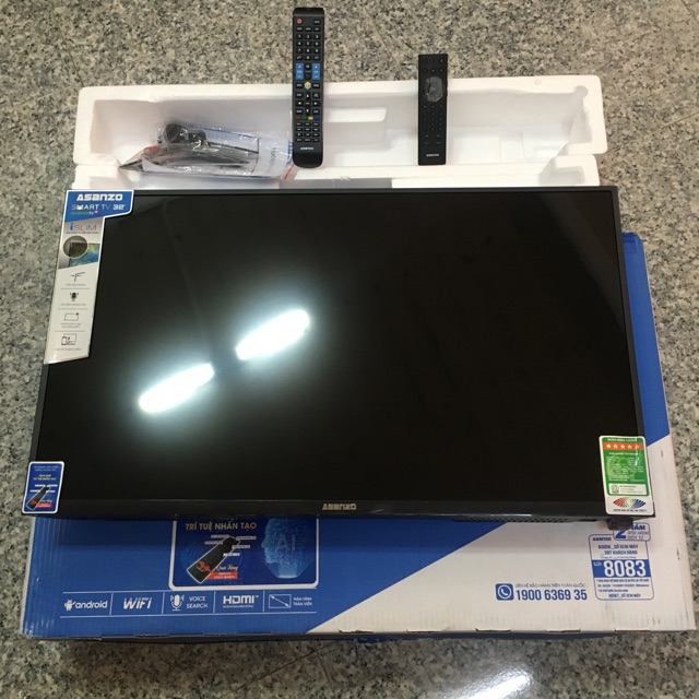 Tivi Smart tv Asanzo 32 inch wifi internet remote giọng nói