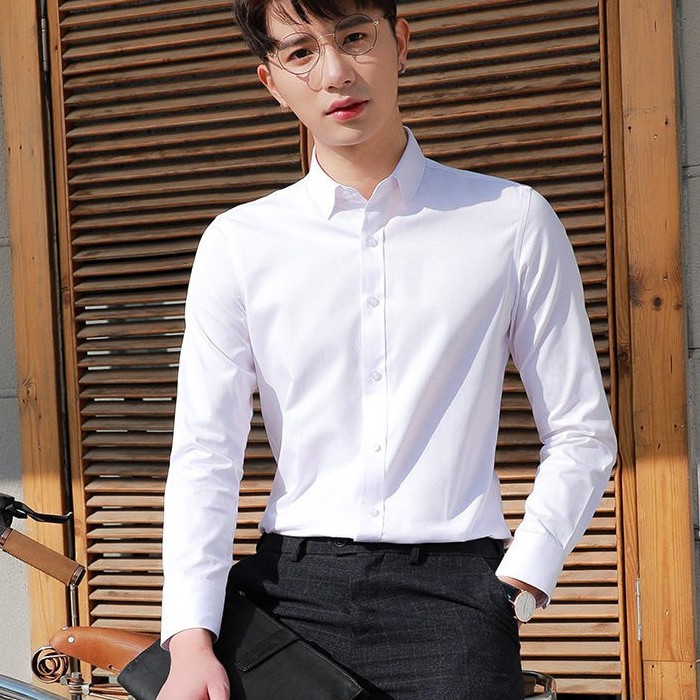 Áo sơ mi nam Pantoni dài tay dáng ôm body , vải lụa thái chống nhăn thấm hút mồ hôi cao cấp | BigBuy360 - bigbuy360.vn