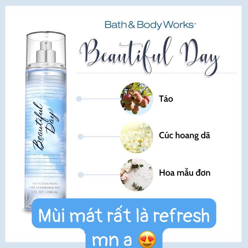 Xịt thơm bath&amp;body works co bill