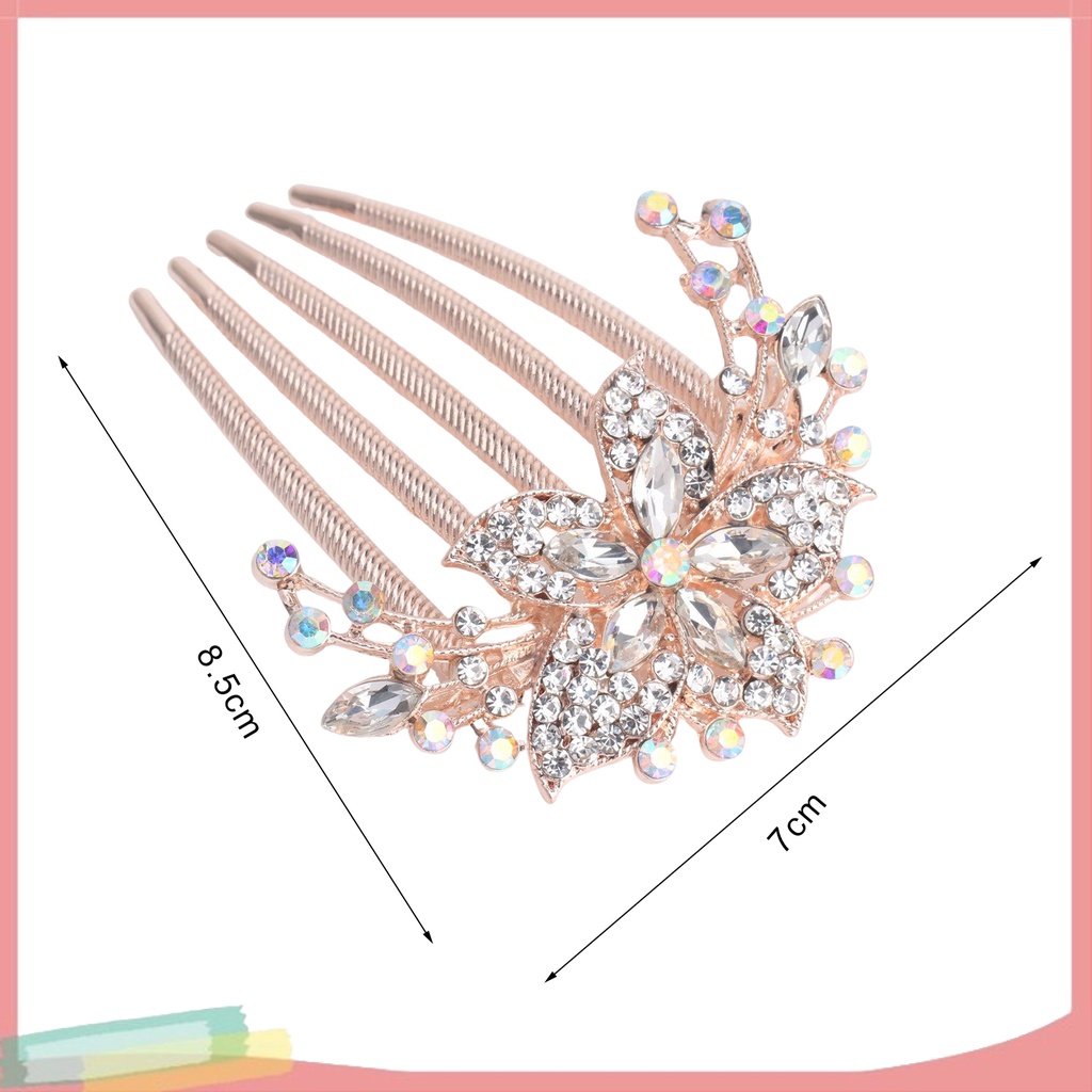 Lược Cài Tóc Đính Đá Lấp Lánh Thời Trang Cho Nữ