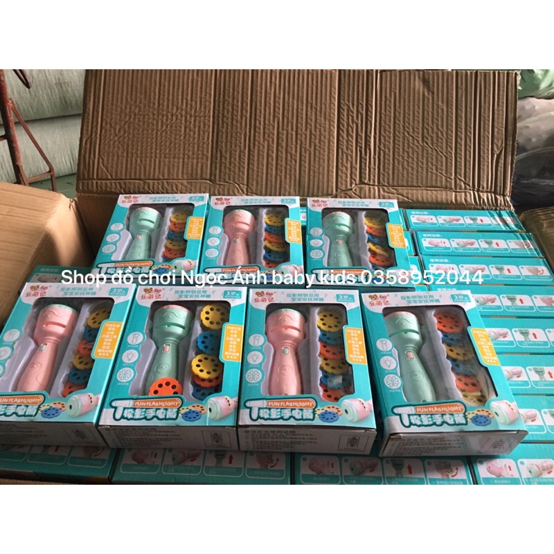 Đồ chơi đèn pin chiếu 56 hình với 7 chủ đề ngộ nghĩnh cho bé size to