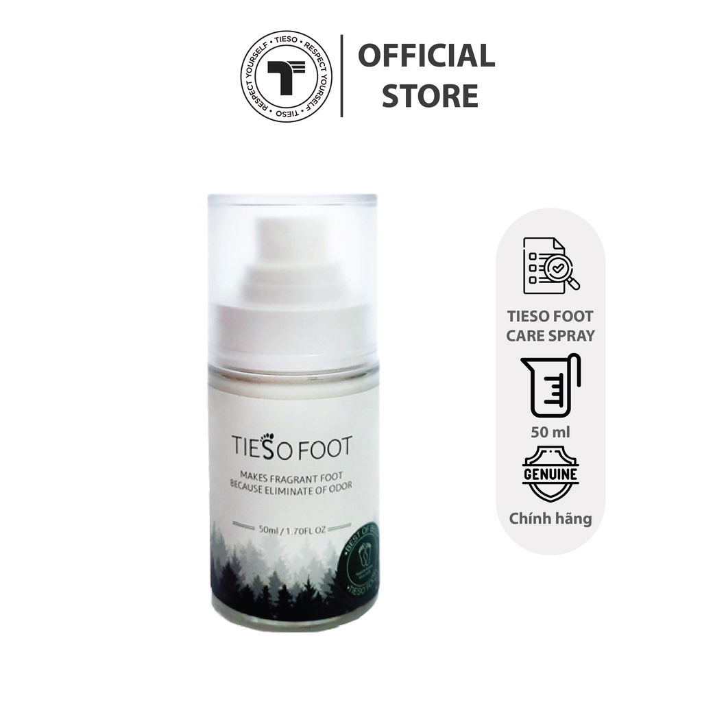 Xịt Khử Mùi Mồ Hôi Chân TIESO 50ml cho nam giới TIESO FOOT CARE SPRAY