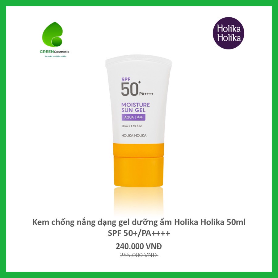 Kem Chống Nắng Trang Điểm Holika Holika Make Up Sun Cream SPF50+ PA+++ lâu trôi, nâng tone