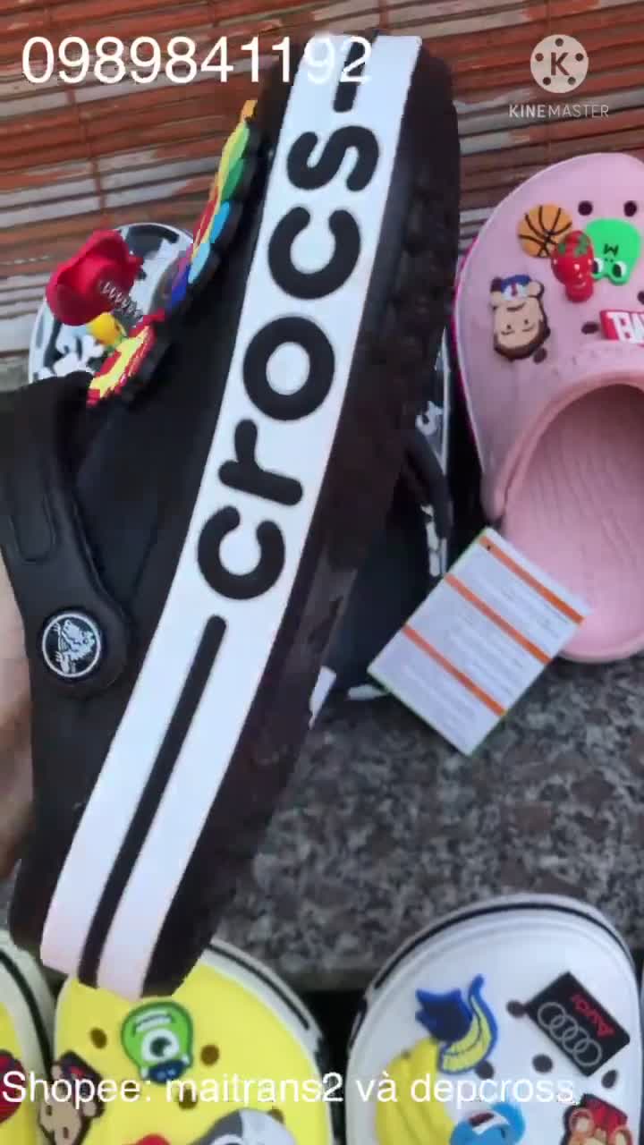 Giày dép Cross đế bánh mì màu đen tặng thêm 12 sticker cross | BigBuy360 - bigbuy360.vn