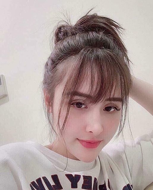 Tóc giả nữ đẹp  FREESHIP ❤️ mái thưa tóc thật
