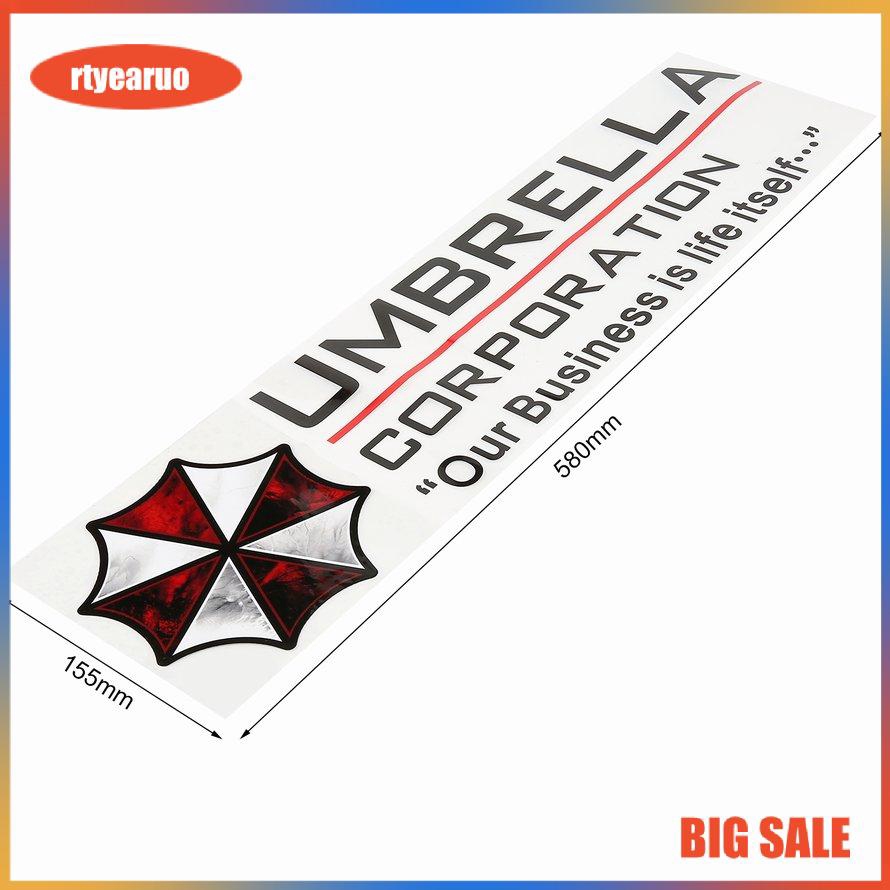 Sticker Dán Trang Trí Xe Hơi Hình Biểu Tượng Umbrella Corporation Chống Thấm Nước