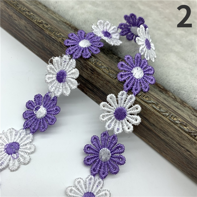 Cuộn Dây Ren Hoa Cúc 25mm Dài 1 Yard Dùng Làm Đồ Thủ Công