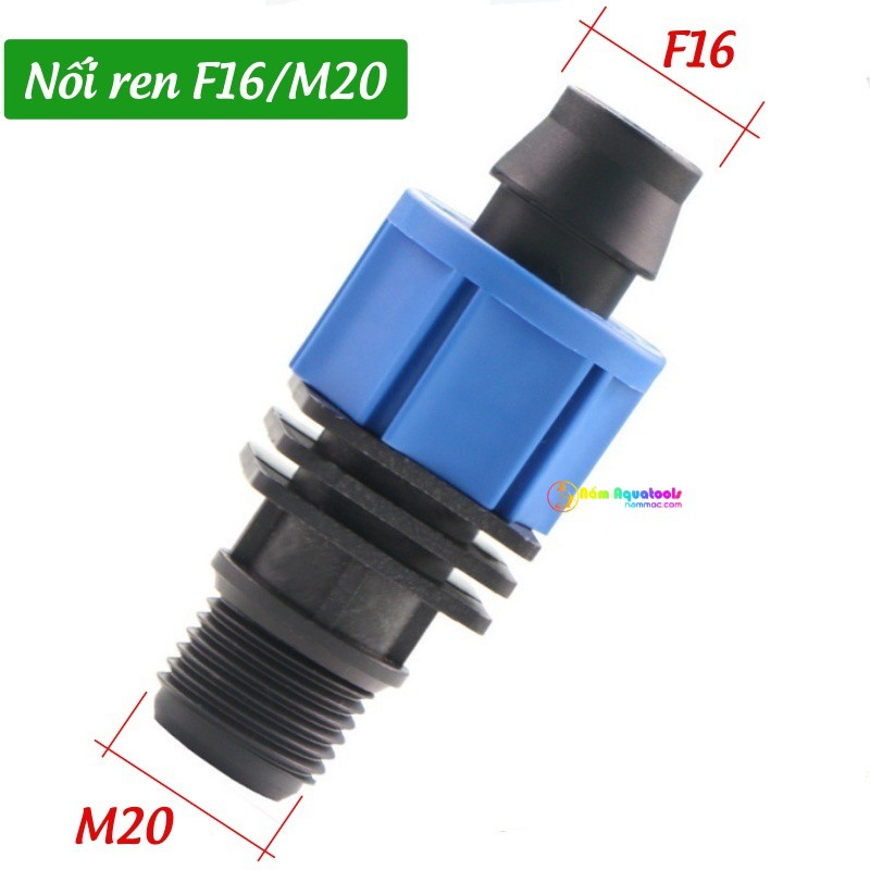 Khoá Dòng - Nối Ống - Co Vuông F16 - Nút PG7 | Phụ Kiện Dùng Cho Lọc DIY | Phụ kiện DIY lọc hồ cá cảnh, thuỷ sinh