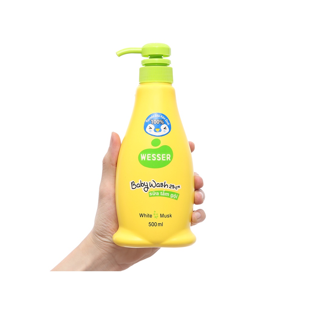 Sữa Tắm Gội Cho Bé Wesser Hàn Quốc 500ml (Đủ Màu)