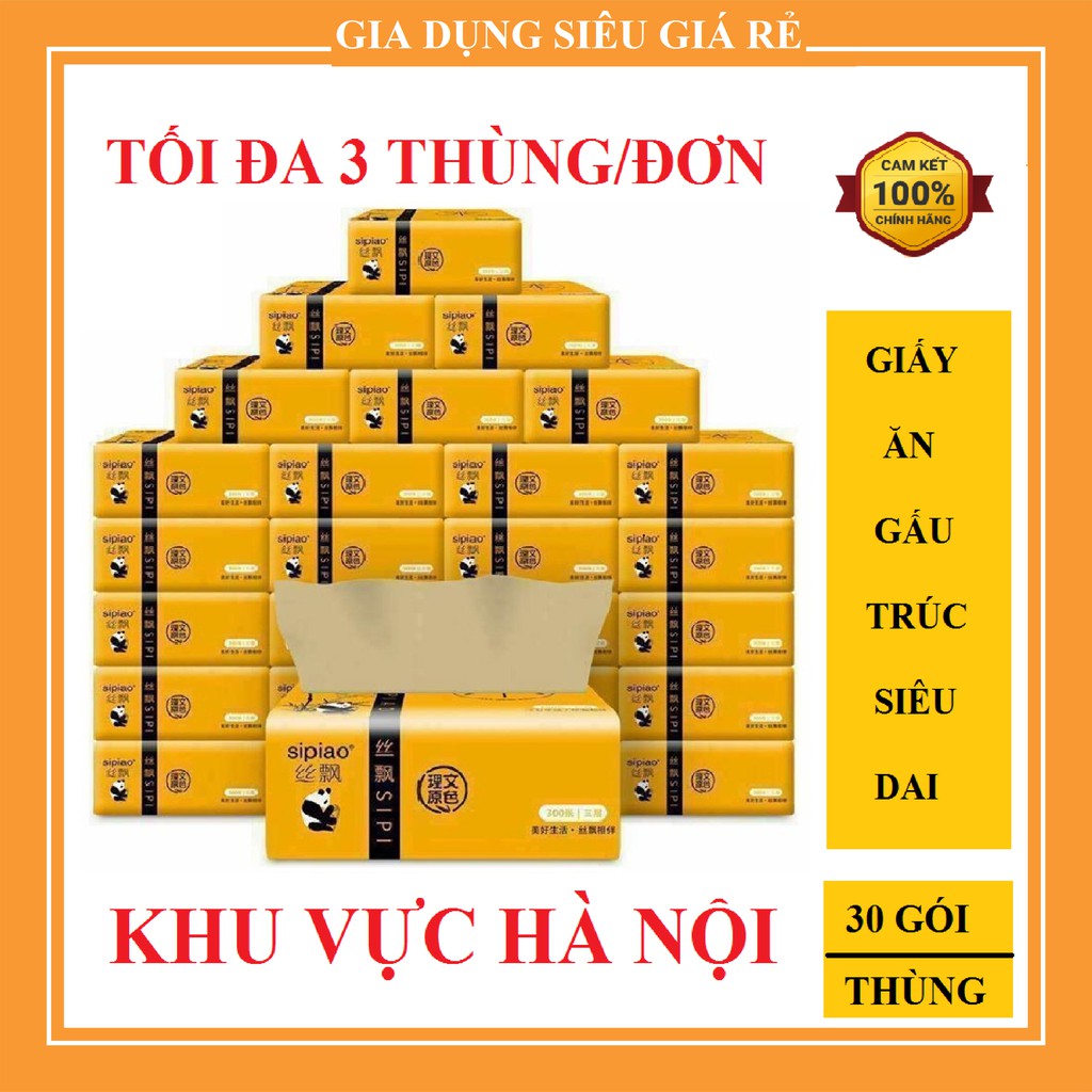 THÙNG ( ĐỎ ) 30 GÓI GIẤY ĂN GẤU TRÚC CHÍNH HIỆU SIPIAO (SIÊU GIÁ RẺ)