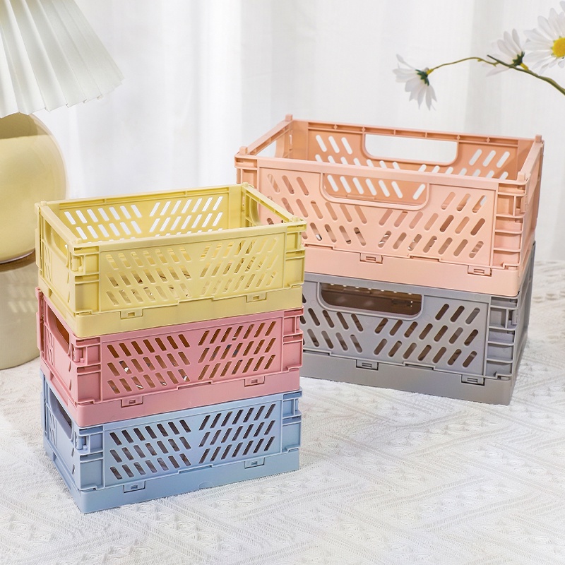 Rổ đựng đồ để bàn gấp gọn lại được dành cho học sinh nhân viên văn phòng sử dụng tại nhà