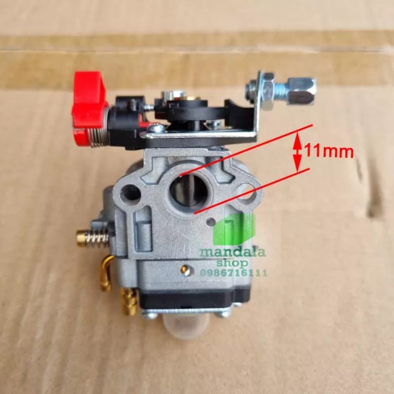 Chế hòa khí máy cắt cỏ YINBA - Master le đỏ tự động - bình xăng con máy cắt cỏ 2 thì 260/330...